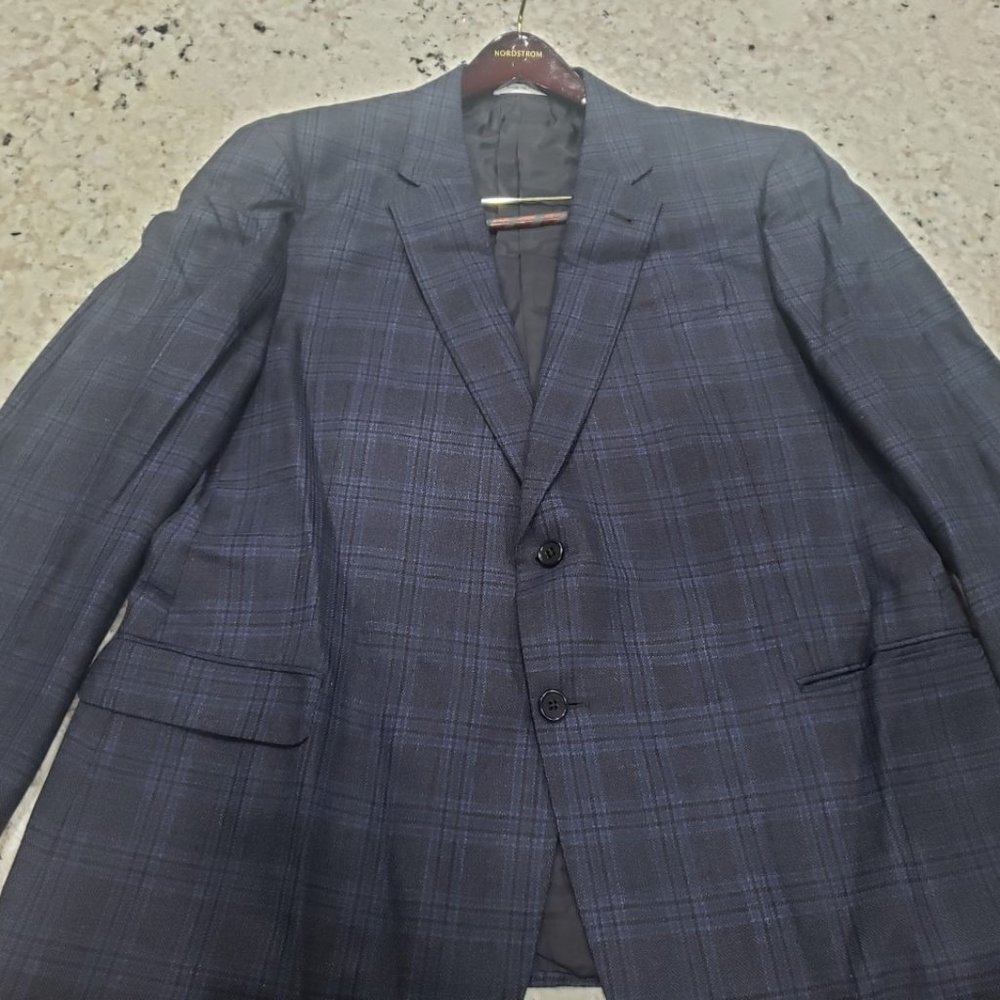 Armani Blue Plaid Jacket Gem